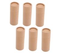 TOYANDONA 6pcs Kraft Paper Cardboard Tubes with Lid Cylindrical Packaging for Essential Oil Bottles Lip Balm Containers Boxes with Colored Paper for Elegant Present Packaging and DIY