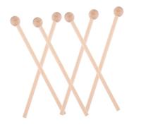TOYANDONA 6pcs Maple Wood Rhythm Sticks Drumsticks for Electronic Drums Music Mallets Percussion Sticks Ball End Practice Pad Drumming School Teaching Instruments