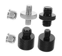 TOYANDONA 6pcs Metal Mic Screw Adapter, Threaded Tripod Mount Converter for Microphone Stands, Effortless Conversion for Podcasting and Music Recording, Mini Desk Accessory