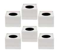 TOYANDONA 6pcs Microphone Logo Flag Station Mic Logo Holder for Interviews Portable White Abs Mic Flag Box for Podcast Broadcast Live News Reporting