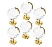 TOYANDONA 6pcs Mini Globe Candy Box Plastic Wedding Favor Gift Box Golden