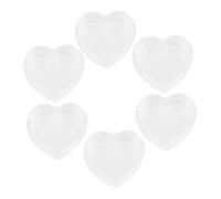 TOYANDONA 6pcs Mini Storage Box Acrylic Little Box of Hearts for Dollhouse Accessory Mini House Props