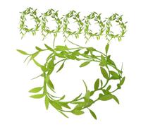 TOYANDONA 6pcs Miniature Artificial Leaf Garland Vines for Dollhouse Garden Decoration Realistic Mini Greenery with Lifelike Texture Faux Plants for Mini Wreaths and Craft Projects