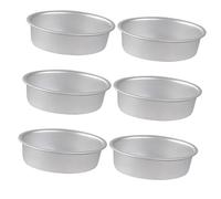 TOYANDONA 6pcs Oval Aluminum Alloy Cake Pans Non-Stick Anodized Baking Molds for Cheesecake Bread Rust-Resistant Bakeware for Home Kitchen