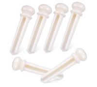 TOYANDONA 6pcs Ox Bone Bridge Pins for Acoustic Guitar and Ukulele, White, Easy to Install, Wide Compatibility, Enhance Sound, Replacement Guitar Parts