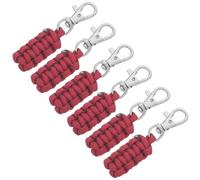 TOYANDONA 6pcs Paracord Zipper Pulls with Metal Clasp, Heavy Duty Nylon and Iron Construction, Comfortable Grip for Luggage and Backpacks, for Outdoor Use and Traveling
