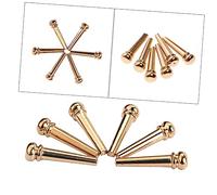 TOYANDONA 6pcs Peg Guitar Bridge Pins Accessories Brass Guitar Bridge String Studs for Folk Acoustic Replacement