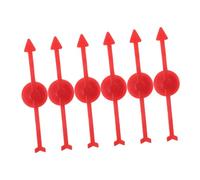 TOYANDONA 6pcs Plastic Arrow Turntable Indicators for Interactive Games Bright Red Rotation Accessory DIY Teaching Tool for Parties Carnivals Trade Shows