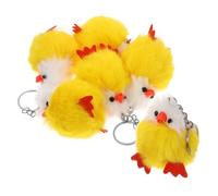TOYANDONA 6pcs Plush Chicken Keychain Adorable Mini Plush for Easter Party Favors Cute Forest Animal Keychains Lifelike Stuffed Animal Bag Charms