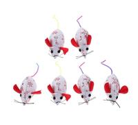 TOYANDONA 6pcs Plush Mouse Cat Soft Chew Treat Playthings for Indoor Cats Portable Kitten Interactive Scratching Play