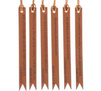 TOYANDONA 6pcs Pu Leather Bookmarks for Bible Verses and Reading, Practical and Stylish Book Markers with Classic Design, for Book Lovers and School Reading