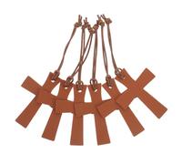 TOYANDONA 6pcs Pu Leather Cross Bookmarks Brown with Protective Function and Page Holder for Bible Study and Devotionals, Elegant Faithful Design Easter Book Accessories for Men and Women