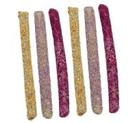 TOYANDONA 6pcs Rabbit Chew Sticks Natural Grass Treats for Hamsters Guinea Pigs and Small Animals for Teeth Grinding and Anxiety Relief