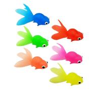 TOYANDONA 6Pcs Realistic Goldfish Semi-transparent Soft Bathing Play Models with Random Straps for Imaginative Water Fun and Hand-eye Coordination Development