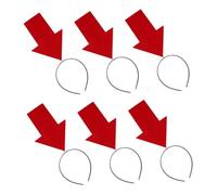 TOYANDONA 6pcs Red Arrow Headbands Fun Novelty Party Hair Accessories for Women and Creative Costume Props for Halloween Carnival Birthdays and Themed Events