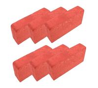 TOYANDONA 6pcs Red Foam Bricks Movie Props Lightweight Fake Bricks for Stage Performance Magician Tricks Halloween Comedy Reusable Portable Simulation Blocks