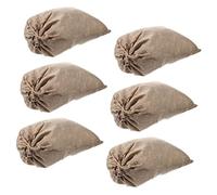 TOYANDONA 6pcs Reusable Drawstring Linen Bags Breathable Burlap Sacks for Vegetable Storage Multifunctional Produce Storage for Kitchen and Gardening