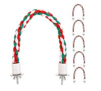 TOYANDONA 6pcs Rope Perches for Parrots and Chewing Toys Soft and Comfortable for Bird Cages Multi