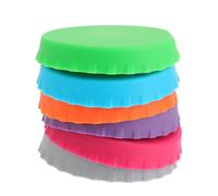 TOYANDONA 6pcs Silicone Beverage Can Covers Reusable Leak-proof Drink Lids with Multi-colour Identification for Bottles and Soda Cans Suitable for Outdoors the Beach