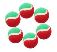 TOYANDONA 6pcs Small Rubber Tennis Balls for Dogs Bouncy Pet Fetch Balls Bright Color Chew for Puppies for Active Play and Energy Release