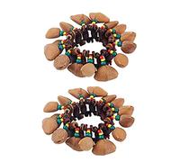 TOYANDONA 6pcs South African Hopbucan Nut Shell Handbell Wrist Bangle Boho Jewelry for Women Unique Dance Bangle Jingle Bell Bracelet African Women