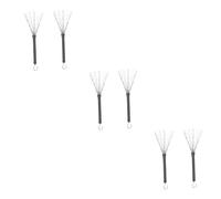 TOYANDONA 6pcs Special Brush for Drums Retractable Steel Wire Brush Jazz Drum Accessory