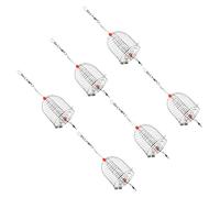 TOYANDONA 6pcs Stainless Steel Fishing Feeder Basket with Fine Mesh for Carp Bait Holder Outdoor Fish Trap Cage Resistant to Corrosion for Coarse Fishing