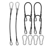 TOYANDONA 6pcs Stainless Steel Rubber Coated Fitness Wire Rope Cable Set with Wire Rope Thimble for Squat Resistance and Multifunctional Exercise Cable Attachment, Heavy Duty Gym Pulley