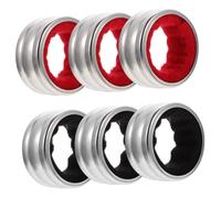 TOYANDONA 6pcs Stainless Steel Wine Bottle Drip Stopper Rings Leak-Resistant Collar for Red Wine Bottles Polished Shine Portable for Home Bar Picnic and Outdoor Use