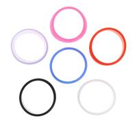 TOYANDONA 6pcs Tennis Racket Overgrip Silicone Sweatband Fix Rings Non-slip Absorbent Grip Bands for Badminton and Tennis Racquets