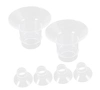 TOYANDONA 6pcs Transparent Silicone Flange Inserts for Wearable Breast Pumps Comfortable Fit for Smaller Nipples Convenient Conversion Pump Parts Breastfeeding Accessories