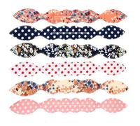 TOYANDONA 6pcs Twisted Bun Maker Hair Bun Shaper, Bunny Ear Hair Styling Tool, Polyester Sponge Iron, for Daily Fashion Outfits