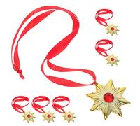 TOYANDONA 6pcs Vampire Medal Necklace for Men and Women, Plastic Material with Authentic Effect and Comfortable to Wear, for Annual Vampire Cosplay and Themed Halloween Events, Realistic