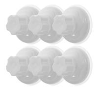 TOYANDONA 6pcs White Heavy Duty Plastic Suction Cup Turtle and Bird Perch Accessories for Fish Tank and Window Use, Strong Grip Suction Cups for Reptile Terrarium Bowls
