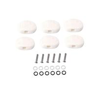 TOYANDONA 6pcs White Oval 22.5mm Guitar Tuning Pegs Set Vintage Style Acrylic Machine Heads for Electric Guitar Replacement Acoustic and Electric Tuning Keys