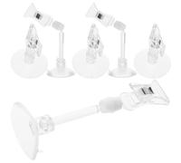 TOYANDONA 6pcs White Plastic Feeding Tool Fish Food Clip with Suction Cup for Aquarium and Fish Tank Accessories to Securely Hold Seaweed and Lettuce Underwater