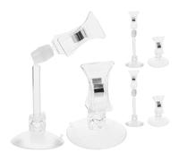TOYANDONA 6pcs White Plastic Fish Feeder Clips Suction Cup Holders for Aquarium Accessories, Waterproof Feeding Tool to Securely Hold Dried Seaweed Sheets and Algae in Fish Tanks