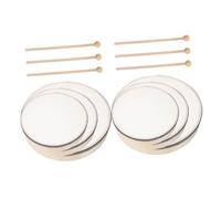 TOYANDONA 6pcs Wood Drum Set with Stick Versatile Hand Drums for Adults Ergonomic Portable Frame Percussion Instruments for Music Education Party Birthday and Interaction