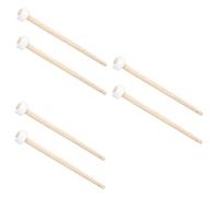 TOYANDONA 6pcs Wooden Gong Mallet Wood Hammers for Percussion Instruments for Gongs and Drums Ergonomic Grip Smooth Edges for Safe Use