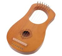 TOYANDONA 7-string Lyre Harp Kit with Portable Lightweight Wooden and Metal Design, Butterfly Shape, Box Resonance Structure, Includes Tuning Wrench and Music Sheet Book, for Family