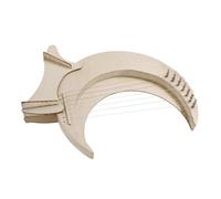 TOYANDONA 7-string Wooden Lyre Harp Portable Small Harp with Comfortable Grip Strings for Beginner Learning and Diy Music Craft