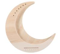 TOYANDONA 7 String Wooden String Lyre Harp Moon Shaped Musical Instrument for Beginners DIY Unfinished Surface for Portable Harp for Practicing and Performing