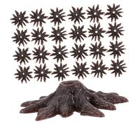 TOYANDONA 70pcs Miniature Tree Stand Bases for DIY Model Trees Plant Holders with Realistic Trunk Details for Craft Scenery Railroad Landscape