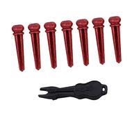 TOYANDONA 7pcs Acoustic Guitar Bridge Wood String Nails Black String Puller for Replacing Standard Bridge Sound Quality and Stability