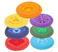 TOYANDONA 7pcs Buddhist Sound Bowl Cushion Pad Embroidered Teapot Pillow Tibetan Bowl Holder Pad Singing Parts Yoga Mat Accessory