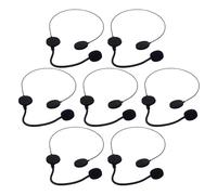 TOYANDONA 7Pcs Fake Headset Microphone Prop Set for Stage Performance and Cosplay Party Decorations, Pretend Microphones for Costume Accessories and K-Pop Concert Favors