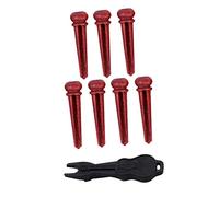TOYANDONA 7pcs Guitar Bridge Wood String Nails Pin String Studs for Acoustic Guitar for Easy Installation and Removal