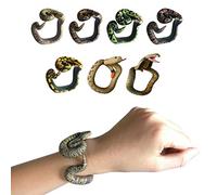 TOYANDONA 7Pcs Halloween Simulation Snake Bracelet: Creepy Fake Snake Wristband, Halloween Tricky Snake, Scary Prank Toy for Adults Teens Scary Models Horror Party Decorations, PVC