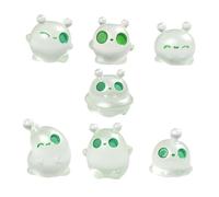 TOYANDONA 7pcs Luminous Figurines Quirky Miniature Landscape Decor Glow The Dark Office Desk Ornaments Unique Room Fairy Garden Decorations Space Party Accessories