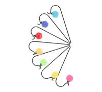 TOYANDONA 7PCS Miniature Glow in the Dark Flower Picks Iron Hooks, Fairy Garden Micro Landscape Ornament Set, Luminous Floral Decor for Dollhouse and Outdoor Mini Garden